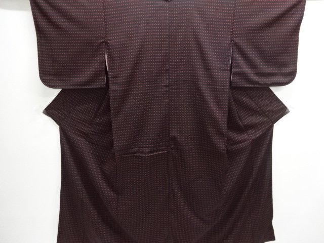 JAPANESE KIMONO / ANTIQUE OMESHI / TAISHO ROMAN / WOVEN GRID 